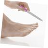 KALLORY 4pcs Stainless Steel Pedicure Kit for Women Double-Sided Nail File Board Manicure Kit Nail Sanding Block Professional Rosy view 3