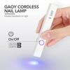 GAOY Handheld UV Light for Gel Nails, Mini Nail Lamp, Portable Cordless Rechargeable, Fast Curing view 2