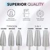 Kiara Sky Small Barrel Fine Universal Nail Drill Bit for E-file | with Safety Edge for Cuticle and Nails Care | Non-Coated view 2