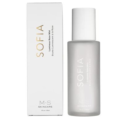 M.S Skincare Sofia Luminous Rose Face Mist, Vegan Face Mist, 4 fl oz Glass Bottle
