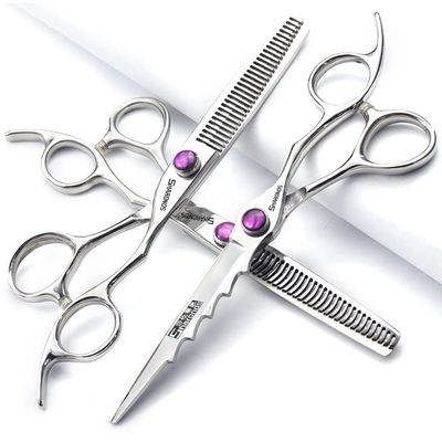 6/6.5 inch professional salon hairdressing scissors Japanese steel sharp cutting barber shop hair stylist special hair styling tools (6-inch 3pc)
