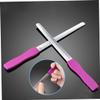 KALLORY 3pcs Stainless Steel Double-Sided Nail File Board for Natural Nails Professional Manicure Tool for Home and Salon Use Rosy view 4