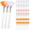 48 Pcs Fan Brushes Facial Applicator Brush Multi Use Makeup Face Mask Brush Soft Peel Brush Applicator for Women Girls Esthetician Spa Acid Mud Cream Masques Cleansing Tools, Pink, White, Orange view 1