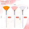 48 Pcs Fan Brushes Facial Applicator Brush Multi Use Makeup Face Mask Brush Soft Peel Brush Applicator for Women Girls Esthetician Spa Acid Mud Cream Masques Cleansing Tools, Pink, White, Orange view 2