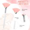 48 Pcs Fan Brushes Facial Applicator Brush Multi Use Makeup Face Mask Brush Soft Peel Brush Applicator for Women Girls Esthetician Spa Acid Mud Cream Masques Cleansing Tools, Pink, White, Orange view 3