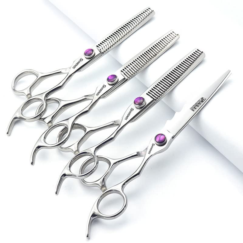 6/6.5 inch professional salon hairdressing scissors Japanese steel sharp cutting barber shop hair stylist special hair styling tools (6-inch 4pc)