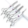 6/6.5 inch professional salon hairdressing scissors Japanese steel sharp cutting barber shop hair stylist special hair styling tools (6-inch 4pc) view 1