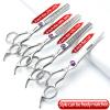 6/6.5 inch professional salon hairdressing scissors Japanese steel sharp cutting barber shop hair stylist special hair styling tools (6-inch 4pc) view 2