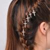 10-Piece Gold & Silver Alloy Hair Clips, Hair Accessories for Braids with Butterfly Charms, Braid Clips with Crystal Accents, Hair Jewelry Hair Cuffs for Women and Girls (Silver) view 4