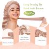 BONNET QUEEN Braid Bonnet Silk Bonnet Foldable Extra Long Wrap for Braids Satin Bonnets with Tie Band Long Sleep Cap, Champagne view 2
