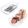 JessLab Acrylic Organizer, 2PK Cube Sections Makeup Organizer for Drawer, Makeup Organizer for Vanity, Countertop, Bathroom, Kitchen and Cabinet Storage(1+3 Compartment) view 2