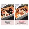 JessLab Acrylic Organizer, 2PK Cube Sections Makeup Organizer for Drawer, Makeup Organizer for Vanity, Countertop, Bathroom, Kitchen and Cabinet Storage(1+3 Compartment) view 3