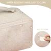 BAKLUCK Large Capacity Travel Makeup Bag Cosmetic Bag with Compartment Waterproof PU Leather Makeup Bag for Women and Girl Travel Portable Floral White Makeup Bag view 2