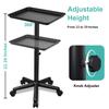 Salon Tray Cart, Salon Rolling Tray, Tattoo Tray on Wheels with Adjustable Height, Salon Color Tray for Salon&Spa Use view 2