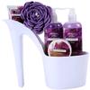 Gifts for Mom - Set of 20 Rose, Lavender, Coconut Scented Luxurious Bath Gift Set Shower Gel, Bubble Bath, Body Butter, Body Lotion, Soft Bath Puff - Mother's Day Gifts Basket by Draizee view 4