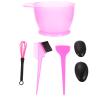 Healifty Hair Dye Coloring Kit 5Pcs - Bowl, Brush, Comb, Ear Cover, Mixer, Dying Accessory for Salon & Home (Pink) Pink 5pcs 22X5CM view 1