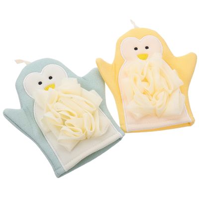 CALLARON 2pcs Exfoliating Back Gloves for Body Cleaning Unisex Bath Towels for Skin Care Soft Viscose Scrubbing Mitts Portable Shower Accessories