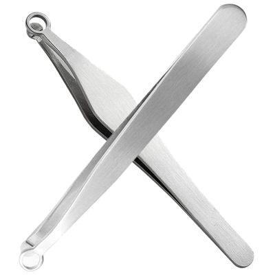 FRCOLOR Ergonomic Nose Hair Clipper Tweezers Stainless Steel Reusable Nose Hair Trimmer for Men