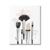 Stupell Industries Makeup Brushes Glam Tools Canvas Wall Art, Design by Alison Petrie view 1