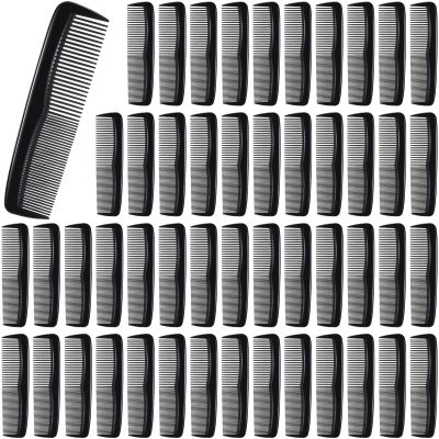 Didaey 50 Pcs Pocket Combs for Men 5 Inch Cutting with Wide and Fine Teeth Plastic Professional Barber Haircut Small Anti Static Combs for Women Grooming Accessories for Beard(Black)