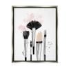 Stupell Industries Makeup Brushes Glam Tools Floating Framed Wall Art, Design by Alison Petrie view 1