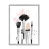 Stupell Industries Makeup Brushes Glam Tools Framed Wall Art, Design by Alison Petrie view 1