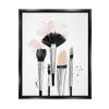 Stupell Industries Makeup Brushes Glam Tools Floating Framed Wall Art, Design by Alison Petrie view 1