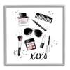 Stupell Industries XOXO Glam Cosmetics Makeup Framed Wall Art, Design by Alison Petrie view 1