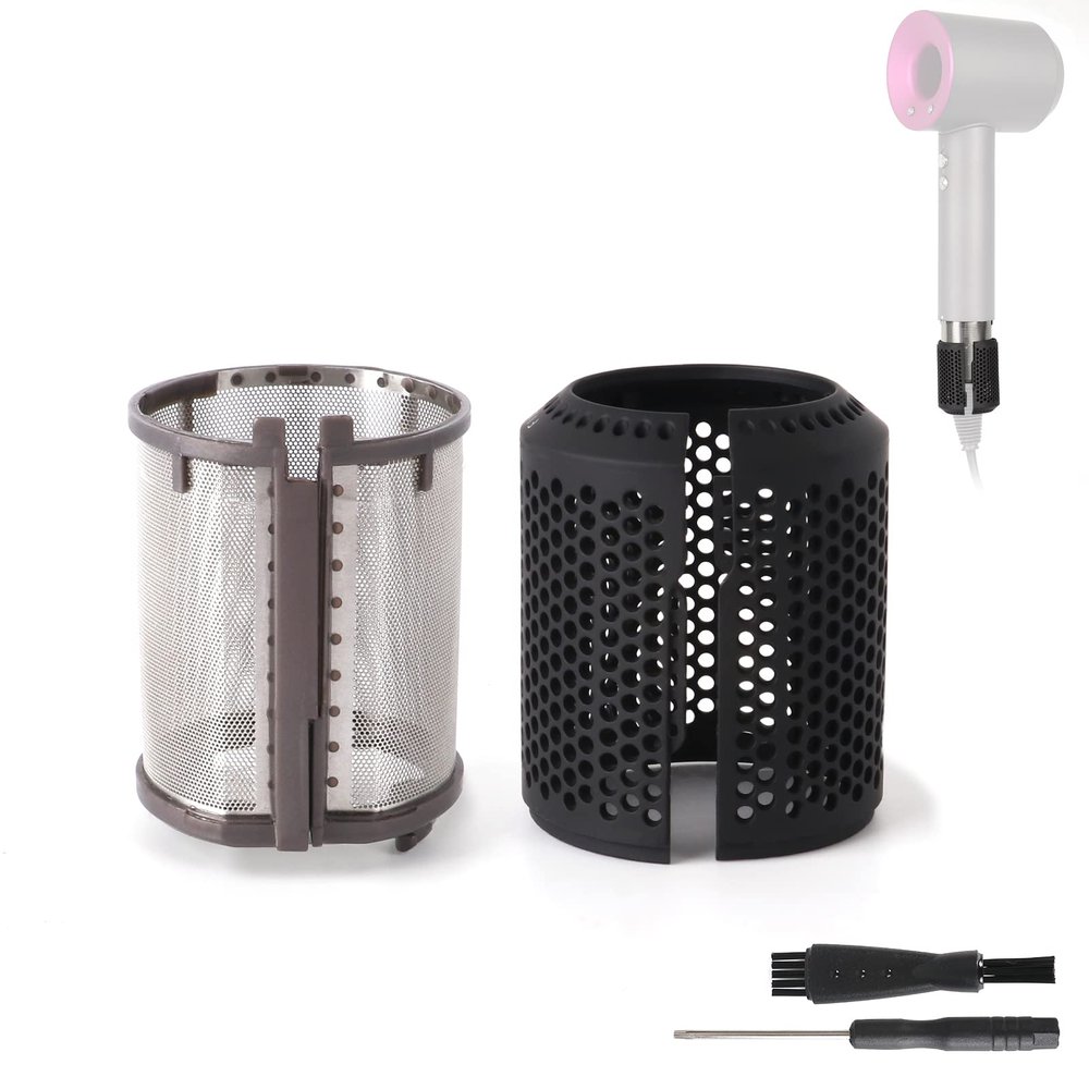 Kuflant Hair Dryer Inner Filter + Outer Filter Cage Replacement for Dyson HD01 HD03 HD08 Models, Black
