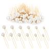 36PCS Wedding Pearl Hair Pins Bridal Rhinestone U Shape Barrette Wedding Hairs Accessories, Bobby Hair Pins Clips for Brides Bridesmaid Women Girls view 1