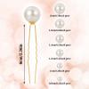 36PCS Wedding Pearl Hair Pins Bridal Rhinestone U Shape Barrette Wedding Hairs Accessories, Bobby Hair Pins Clips for Brides Bridesmaid Women Girls view 2