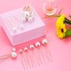36PCS Wedding Pearl Hair Pins Bridal Rhinestone U Shape Barrette Wedding Hairs Accessories, Bobby Hair Pins Clips for Brides Bridesmaid Women Girls view 3