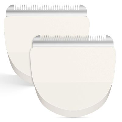 2 Pack Professional Peanut Replacement Blade-Precision-Ground for Smooth Cutting Snap-On Compatible with Wahl Peanut Clippers & Trimmers #2068-300, White/Silver