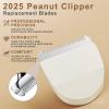 2 Pack Professional Peanut Replacement Blade-Precision-Ground for Smooth Cutting Snap-On Compatible with Wahl Peanut Clippers & Trimmers #2068-300, White/Silver view 2