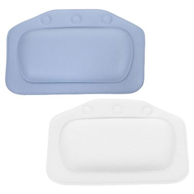 2pcs Bathroom Pillow Supple Bathtub Pillow Home Spa Pillow Comfortable Bath Pillow Relaxing Bathtub Pillow Head Cushion for Soaking Tub Suction Cup Bathtub Pillow Head Rest Pad