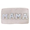 ACAMAL Chenille Letter Bag Mama Gift Makeup Bag Nylon Cosmetic Bag with Varsity Patch Makeup Pouch Bag Gift Toiletry Bag For Travel view 1