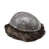 Toupee for Men Hairpiece Mens Hair Replacement System Full Injected PU Durable Skin Mens Toupee Wig Male Prosthesis Full Poly Skin Soft Human Hair Piece for Men Black Brown Blonde Grey (8"x10", #530 Medium Light Brown+30%Gray-110% Light to Medium Den view 3