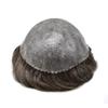Toupee for Men Hairpiece Mens Hair Replacement System Full Injected PU Durable Skin Mens Toupee Wig Male Prosthesis Full Poly Skin Soft Human Hair Piece for Men Black Brown Blonde Grey (8"x10", #530 Medium Light Brown+30%Gray-110% Light to Medium Den view 4