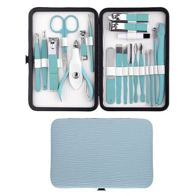 20 PCS Manicure Set Professional Pedicure Care Tools Stainless Steel Scissor Tweezer Knife Nail Clippers Grooming Kit,20PCS A