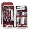 19 Pcs Manicure Set Nail Clippers Pedicure Kit Stainless Steel Manicure Kit Nail Clippers Professional Grooming Kit Nail Tools,red view 1