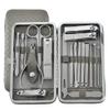 19 Pcs Manicure Set Nail Clippers Pedicure Kit Stainless Steel Manicure Kit Nail Clippers Professional Grooming Kit Nail Tools,Grey view 1