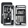 19 Pcs Manicure Set Nail Clippers Pedicure Kit Stainless Steel Manicure Kit Nail Clippers Professional Grooming Kit Nail Tools,Black view 1