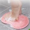 Shower Foot Scrubber Massager Cleaner for Shower Floor,Silicone Back Scrubber,Acupressure Mat with Non-Slip Suction Cups,Improve Circulation,Exfoliation,Dead Skin Remover (Pink) view 3