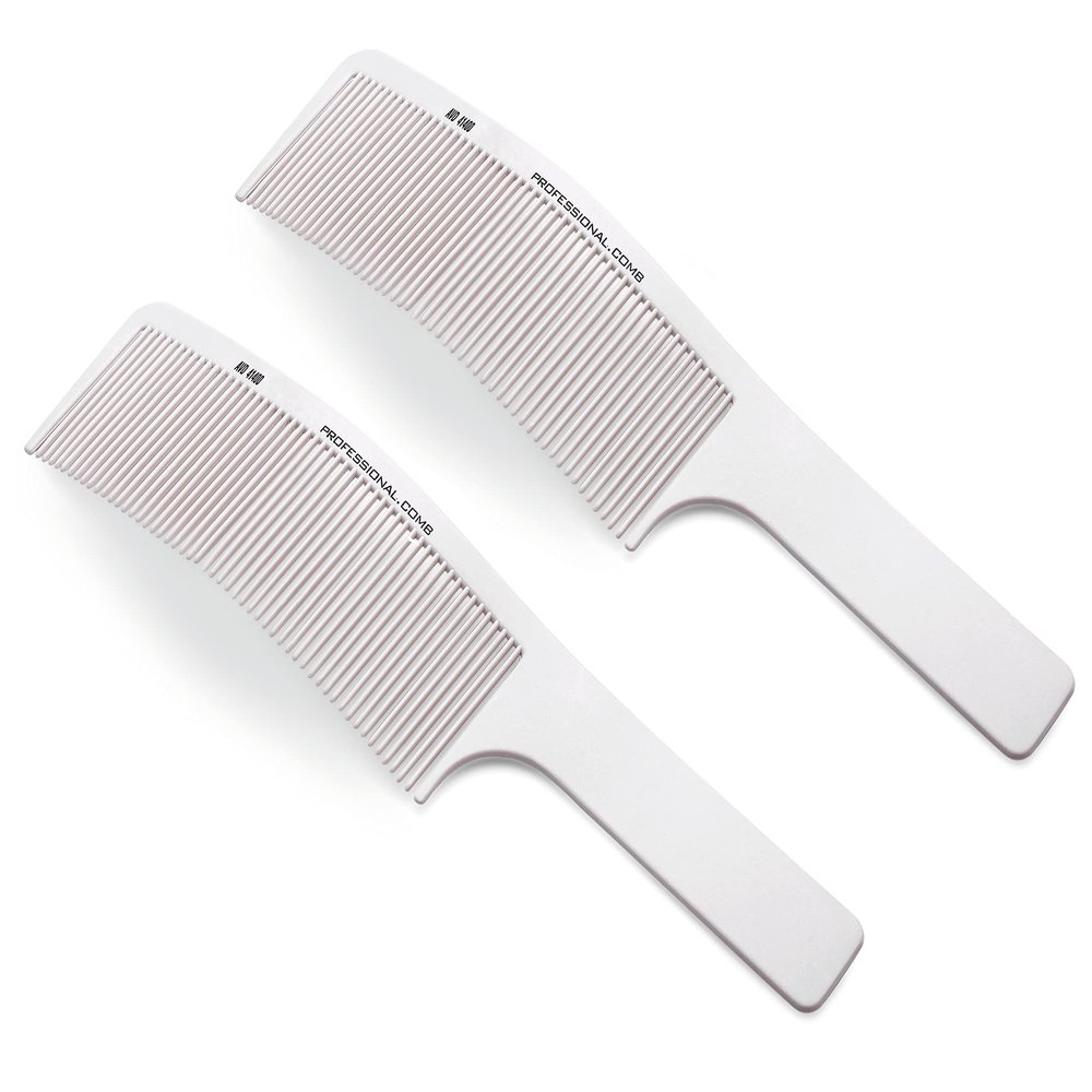 PERFEHAIR Curved Fading Comb, Pack of 2, Professional Barber Flat Clipper Blending Flat Top Hair Cutting Combs for Men