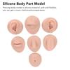 Body Piercing Practice Model Simulation Ear Model Soft Nose Tongue Model Silicone for Beginners (Medium Skin Color) view 3