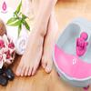 Pursonic Foot Spa Massager with Vibrating Bubbles & Tea Tree Oil Foot Salt Scrub with Epsom Salt 10oz Gift Set, Melts Away Stress and Revitalizes Tired Feet,Pink view 3