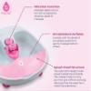 Pursonic Foot Spa Massager with Vibrating Bubbles & Tea Tree Oil Foot Salt Scrub with Epsom Salt 10oz Gift Set, Melts Away Stress and Revitalizes Tired Feet,Pink view 4
