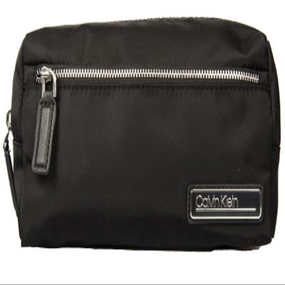 Calvin Klein Beauty Case Bag - Makeup Bag, Black, Solid, Zipper, 22 x 14 x 10 cm, Women's Cosmetic Case