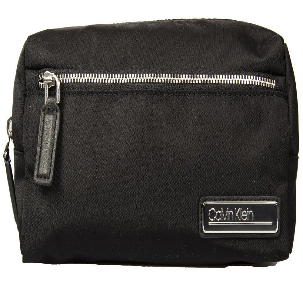 Calvin Klein Beauty Case Bag - Makeup Bag, Black, Solid, Zipper, 22 x 14 x 10 cm, Women's Cosmetic Case