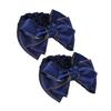 LALAFINA 2pcs Bowknot Hair Golden Trim for Professional and Daily Use Elegant Hair Bun Net for and Dance view 1